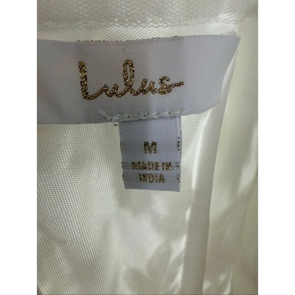 Lulus Modern Fairytale White Mesh Beaded Sequin Mermaid Wedding Dress - Picture 10 of 11